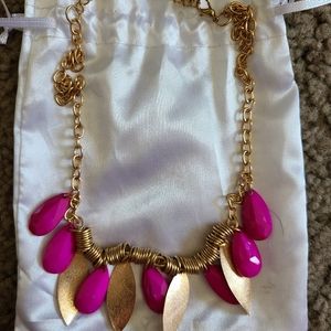 Pink & gold necklace